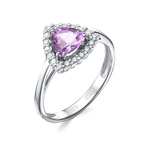 Кольцо из белого золота с бриллиантом