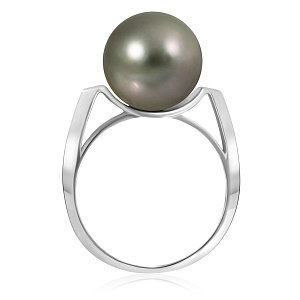 Кольцо из белого золота с жемчугом