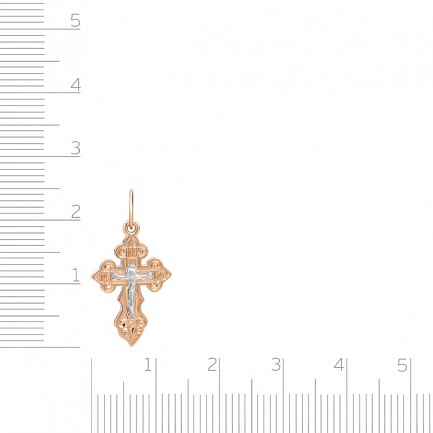 Крест из комбинированного золота