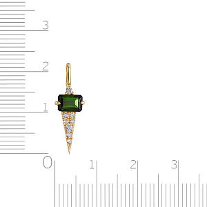Подвеска из желтого золота с бриллиантами