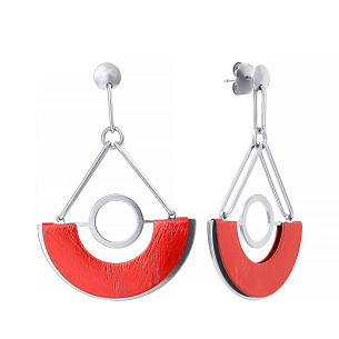 Серьги из серебра с эмалью