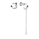 Пусеты из белого золота с сапфирами