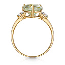 Кольцо из желтого золота с фианитом