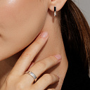 Кольцо из серебра с бриллиантом