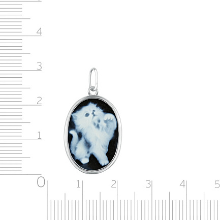 Подвеска из серебра с агатом