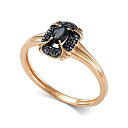 Кольцо из красного золота с сапфирами