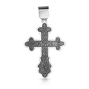 Крест ручной работы из серебра
