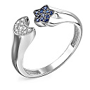 Кольцо из серебра с фианитами