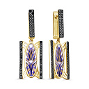 Серьги с английским замком из желтого золота