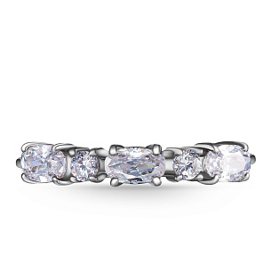 Кольцо из серебра с фианитом