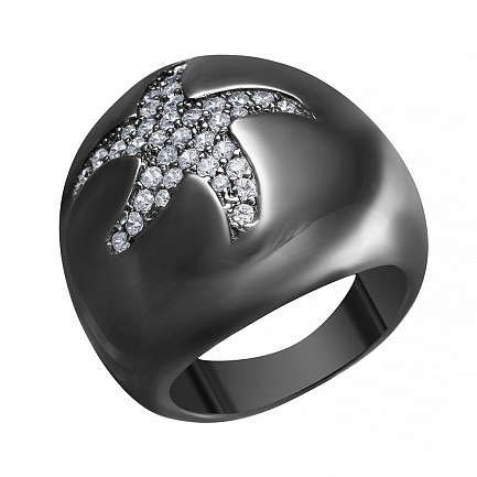 Кольцо из серебра с фианитом