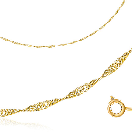 Цепь автомат из серебра с позолотой