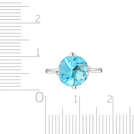 Кольцо из белого золота с топазом