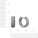 Серьги из серебра с фианитом