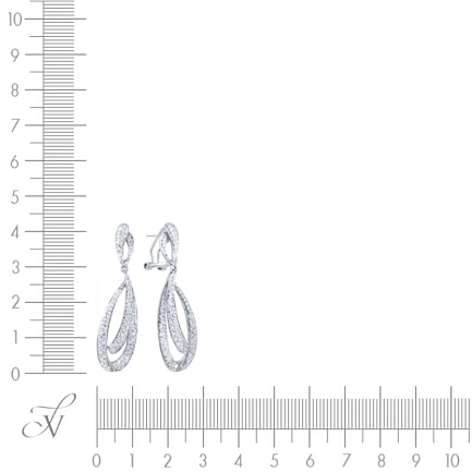 Серьги из белого золота с бриллиантами