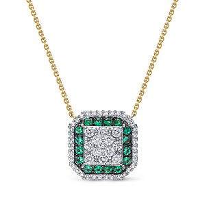 Колье из золота с изумрудом