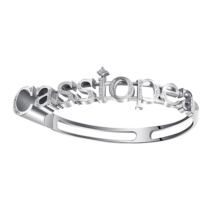 Браслет автомат из белого золота с бриллиантами