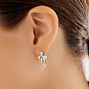 Серьги из серебра с бриллиантами