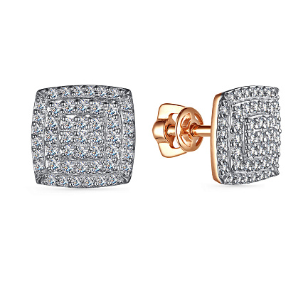 Пусеты из красного золота