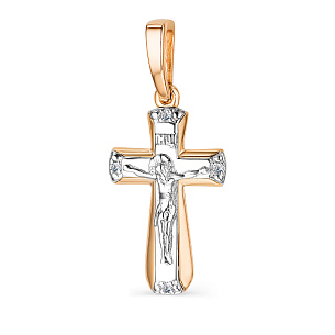 Подвеска из красного золота с бриллиантами