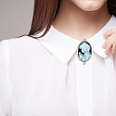 Брошь из серебра с агатом