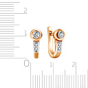 Серьги из комбинированного золота с бриллиантами