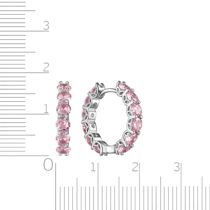 Серьги из серебра с цирконием