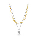 Колье из серебра с позолотой