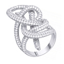 Кольцо из серебра с фианитом