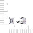 Серьги из серебра с фианитом