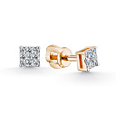 Серьги из красного золота с бриллиантами