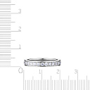 Кольцо обручальное из белого золота с бриллиантами