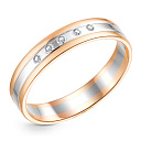 Кольцо из красного золота с бриллиантами