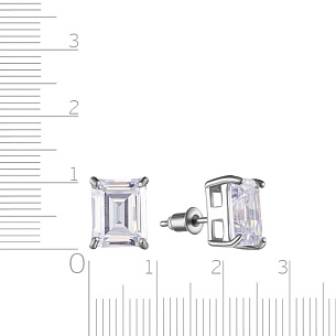 Серьги из серебра с цирконием