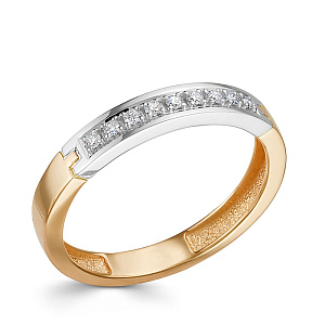 Кольцо из красного золота с бриллиантами