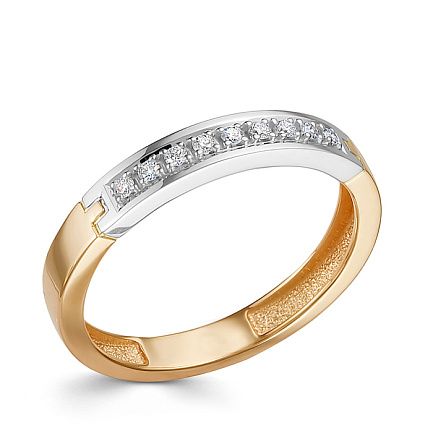 Кольцо из красного золота с бриллиантами