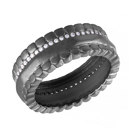 Кольцо из серебра с фианитом