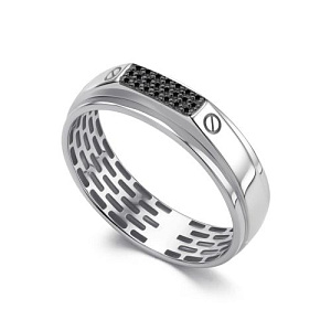 Кольцо из белого золота с бриллиантами