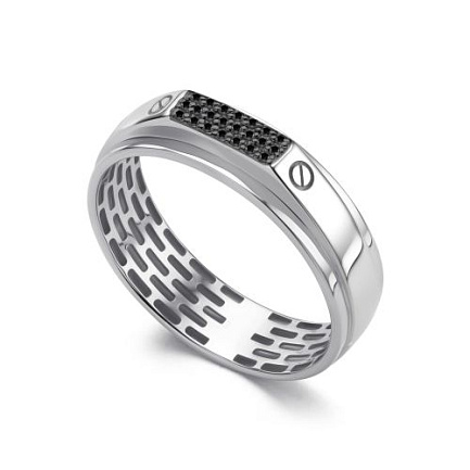 Кольцо из белого золота с бриллиантами