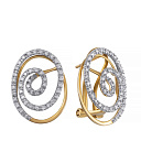 Серьги из желтого золота с бриллиантами