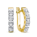 Серьги из желтого золота с бриллиантами