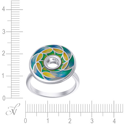 Кольцо из серебра с эмалью