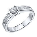 Кольцо из белого золота с бриллиантами