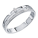 Кольцо из белого золота с бриллиантами