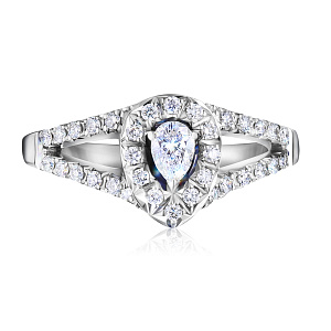 Кольцо из белого золота