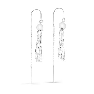 Серьги с английским замком из серебра