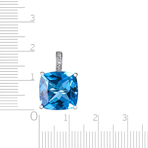 Подвеска из белого золота с топазом