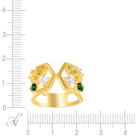 Кольцо из серебра с фианитом