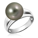 Кольцо из белого золота с жемчугом