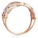 Кольцо из красного золота с фианитом